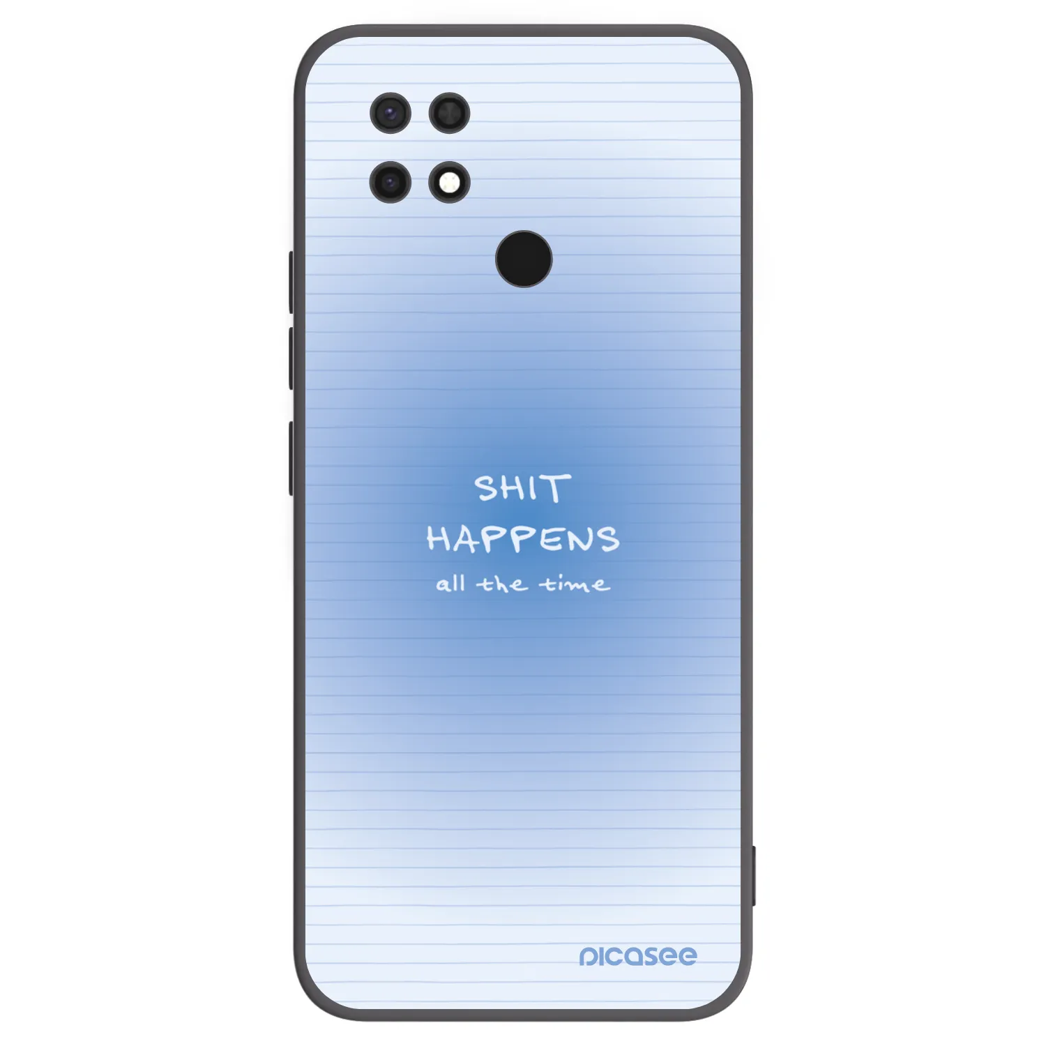 Picasee silikonowe czarne etui na Xiaomi Redmi 10C - Oops Memo
