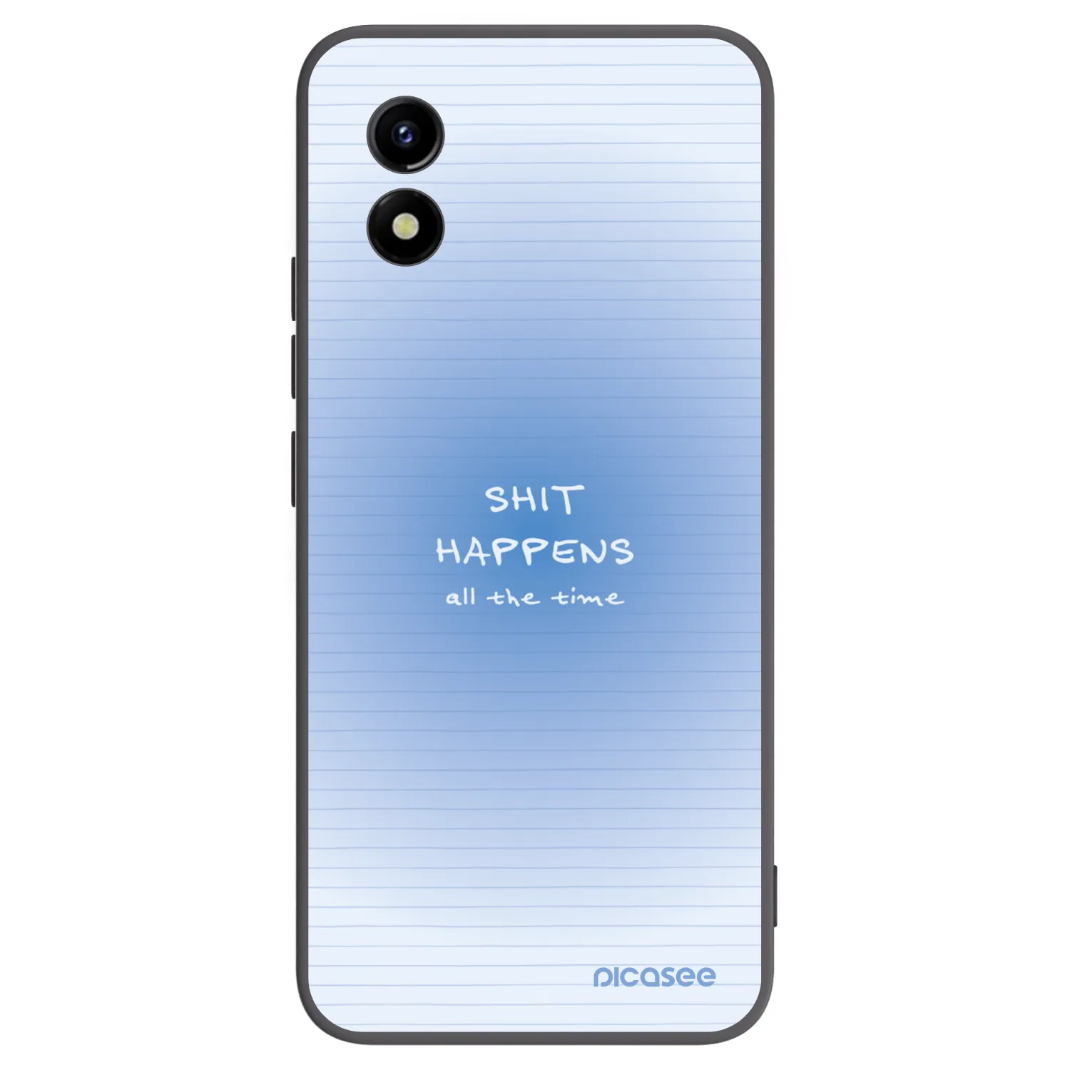 Picasee silikonowe czarne etui na Vivo Y01 - Oops Memo