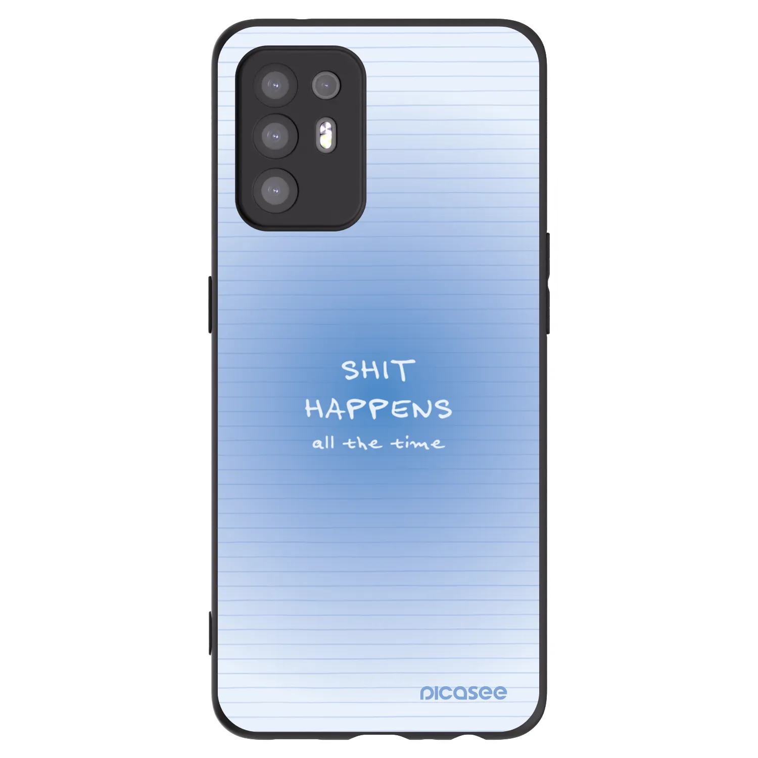Picasee silikonowe czarne etui na OPPO A94 5G - Oops Memo