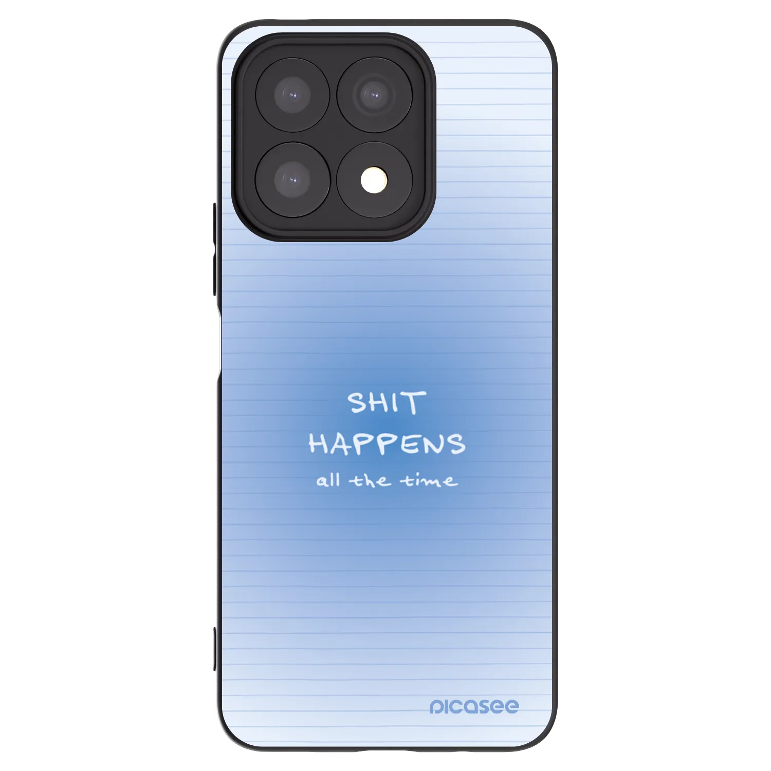 Picasee silikonowe czarne etui na Honor X8a - Oops Memo
