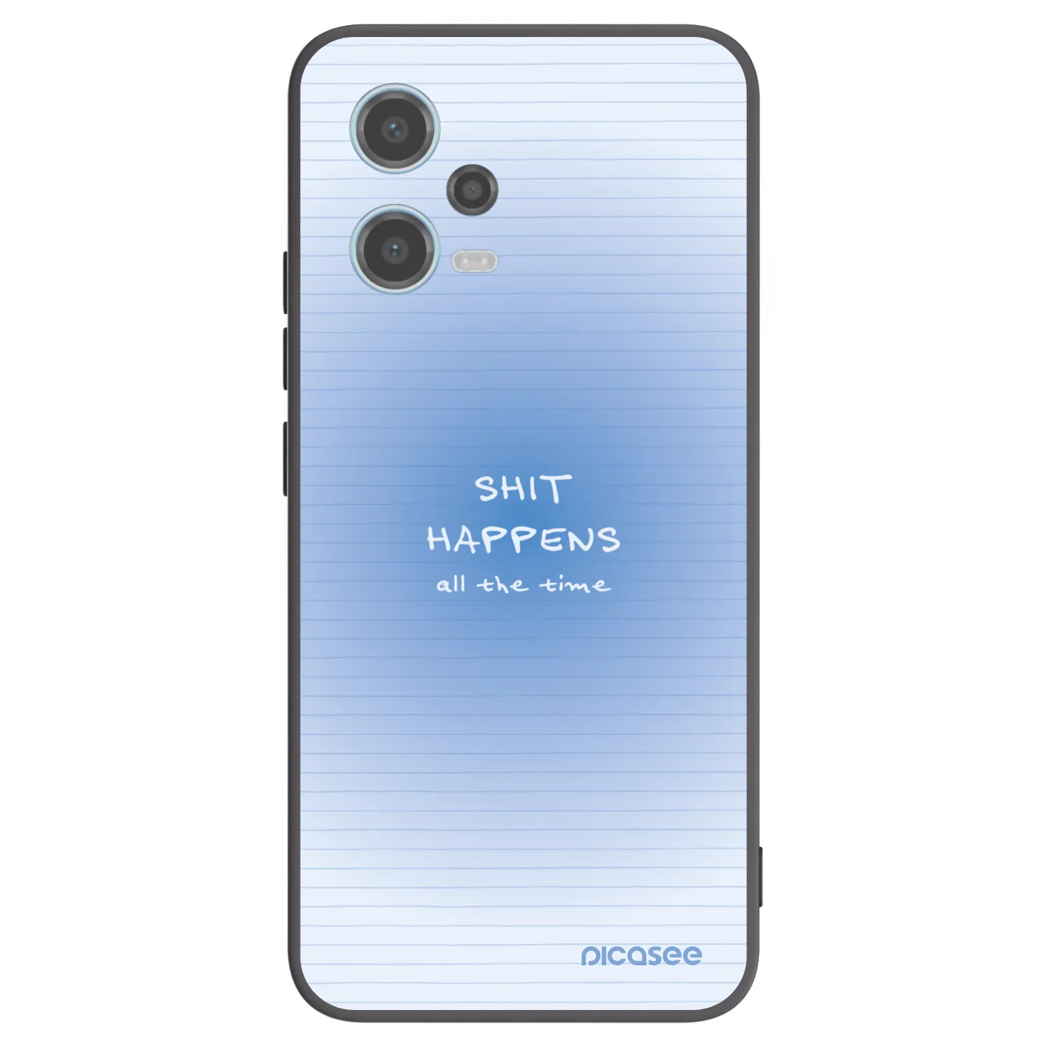 Picasee silikonowe czarne etui na Xiaomi Redmi Note 12 5G - Oops Memo