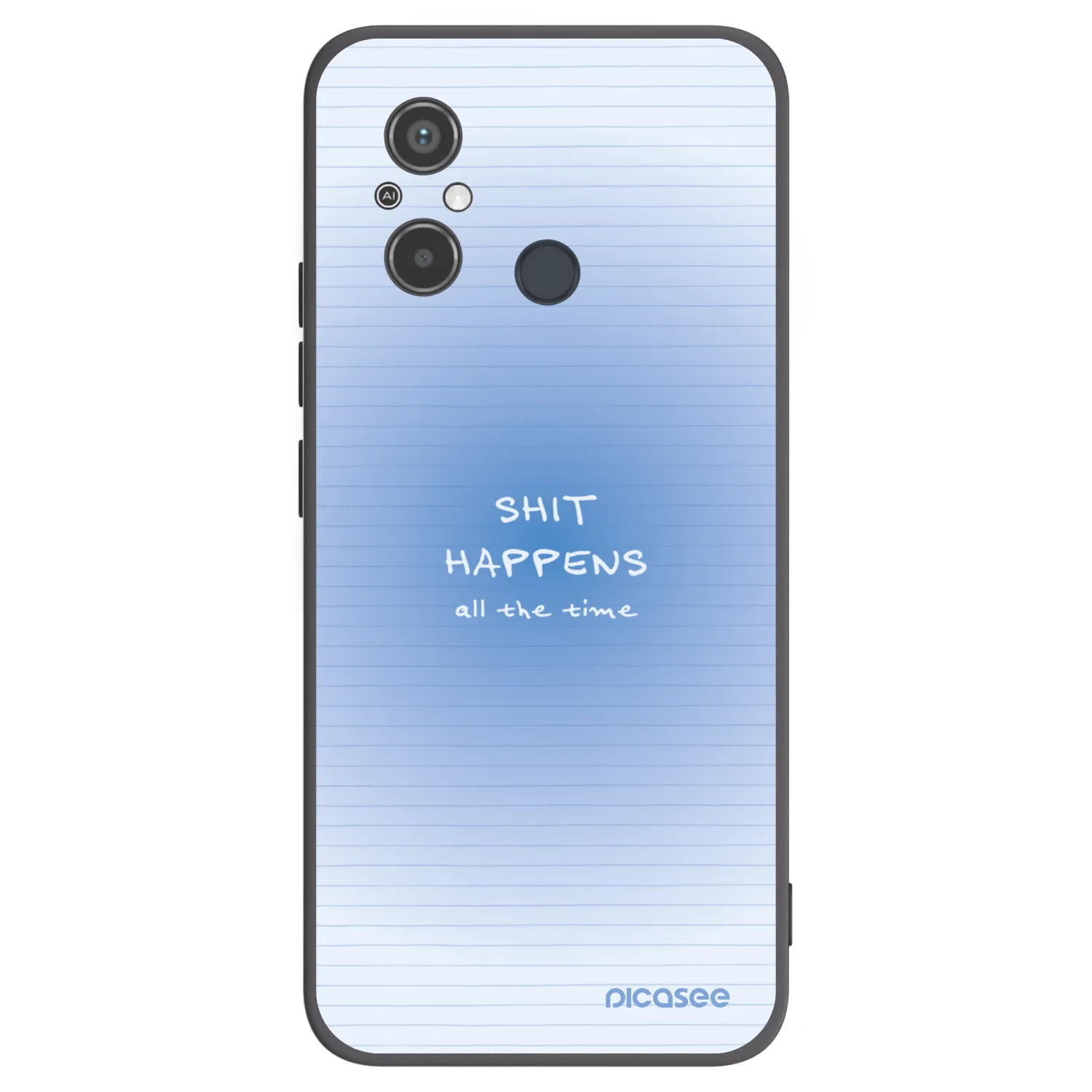 Picasee silikonowe czarne etui na Xiaomi Redmi 12C - Oops Memo