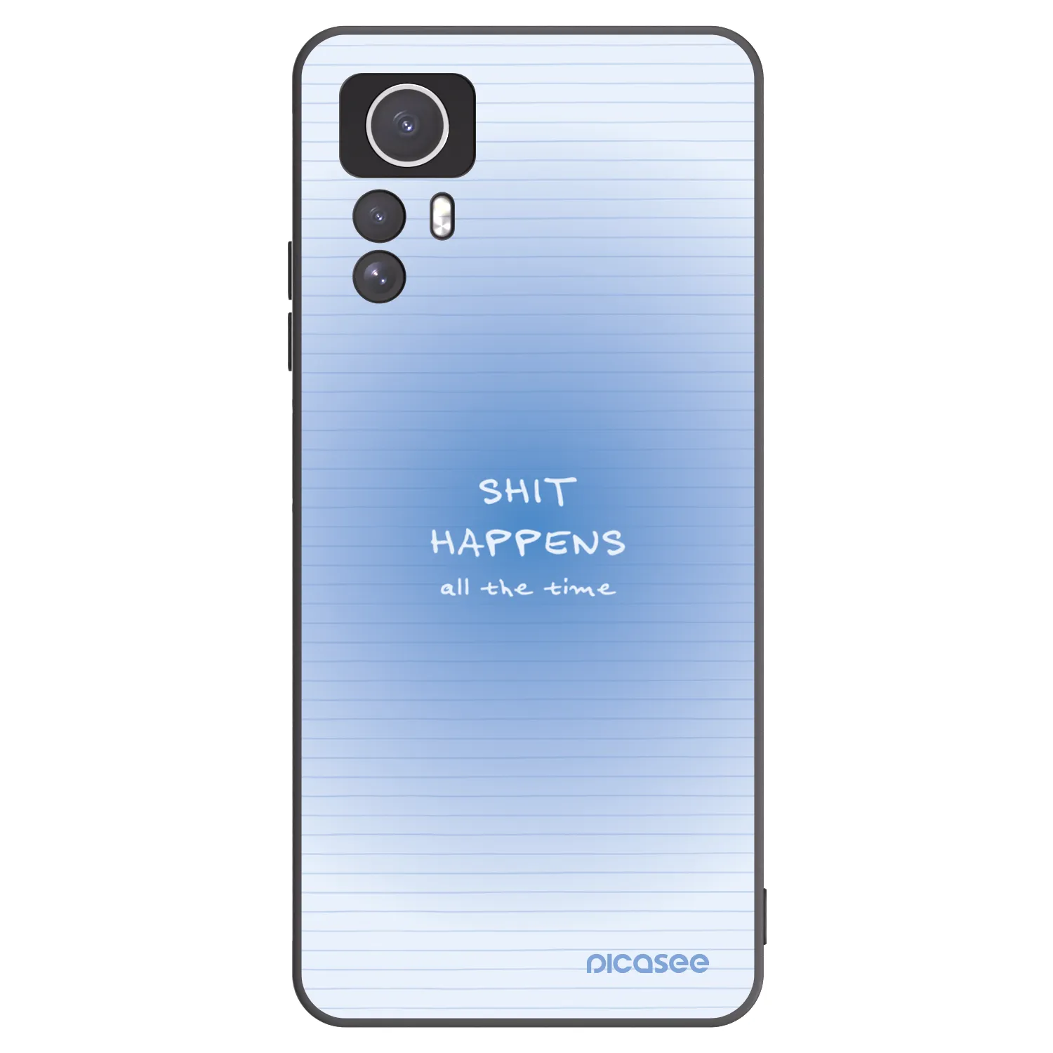 Picasee silikonowe czarne etui na Xiaomi Redmi Note 12S - Oops Memo