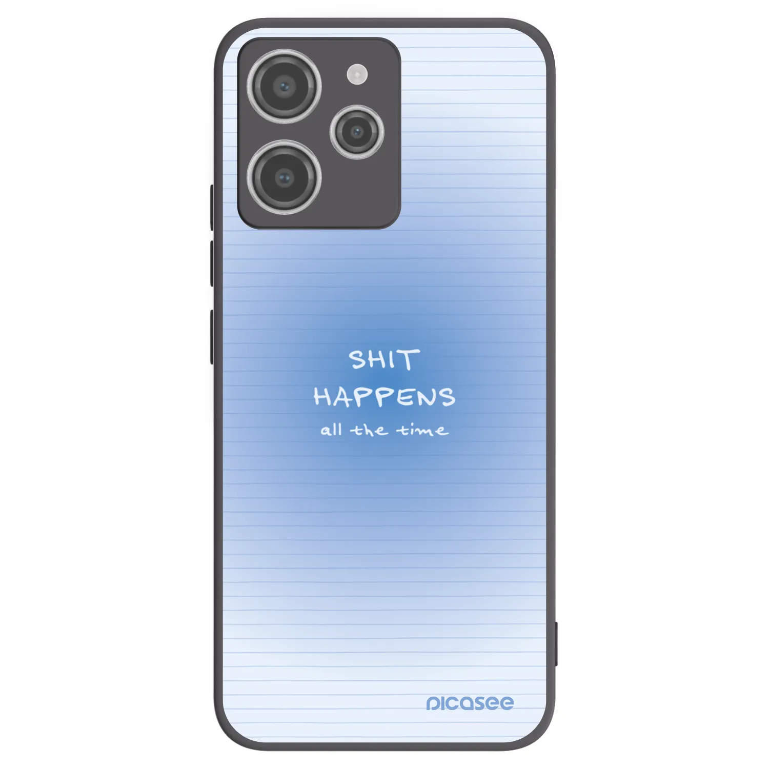 Picasee silikonowe czarne etui na Xiaomi Redmi 12 4G - Oops Memo