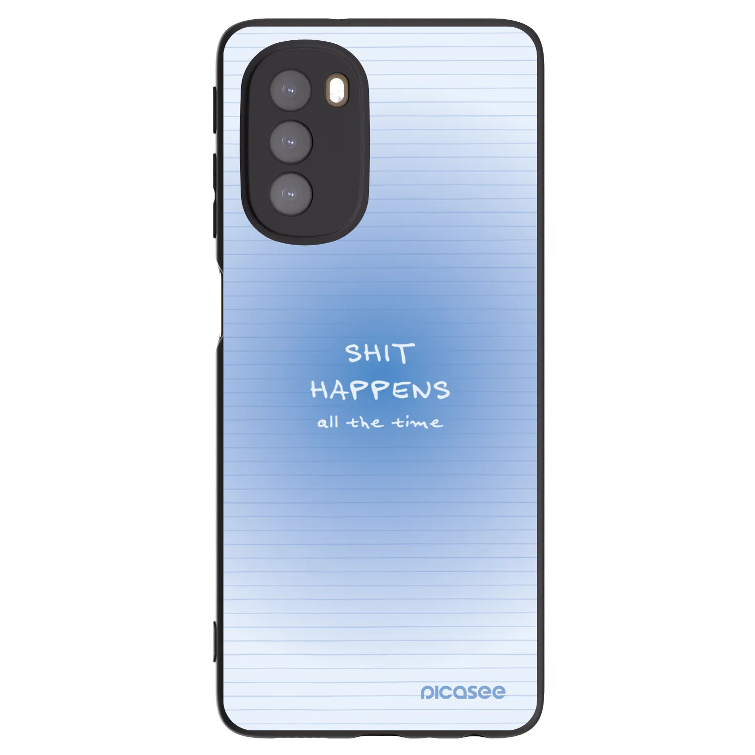 Picasee silikonowe czarne etui na Motorola Moto G51 - Oops Memo