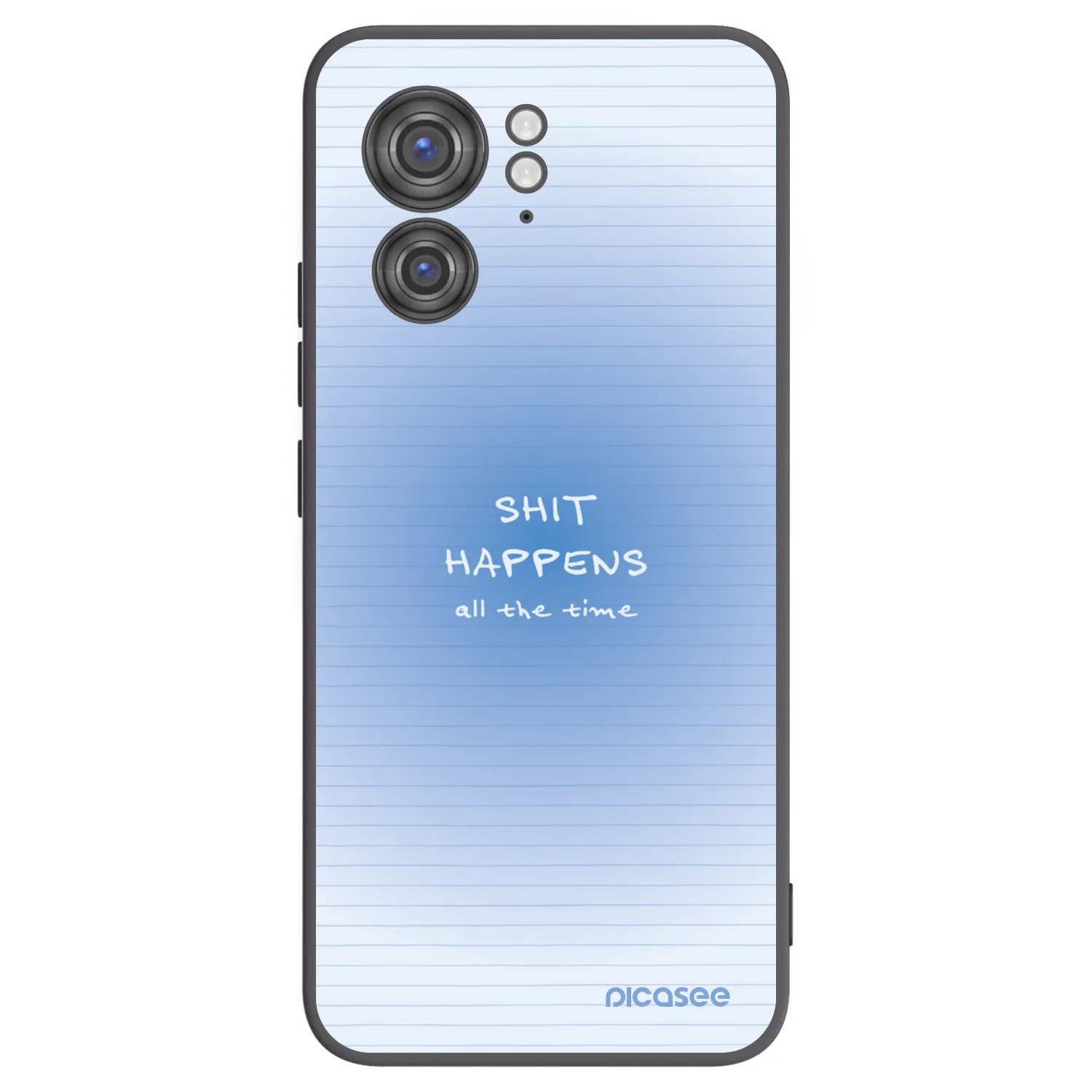 Picasee silikonowe czarne etui na Motorola Edge 40 - Oops Memo