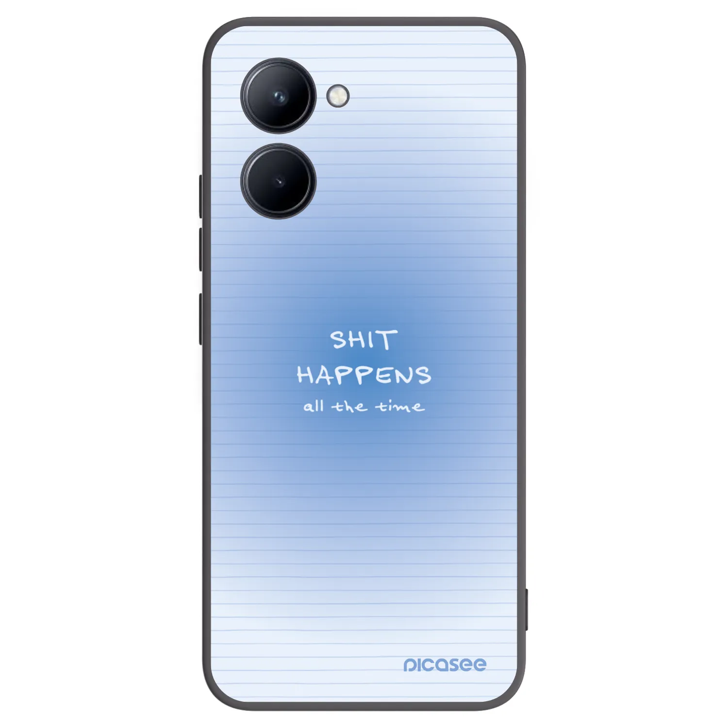 Picasee silikonowe czarne etui na Realme C33 (2023) - Oops Memo