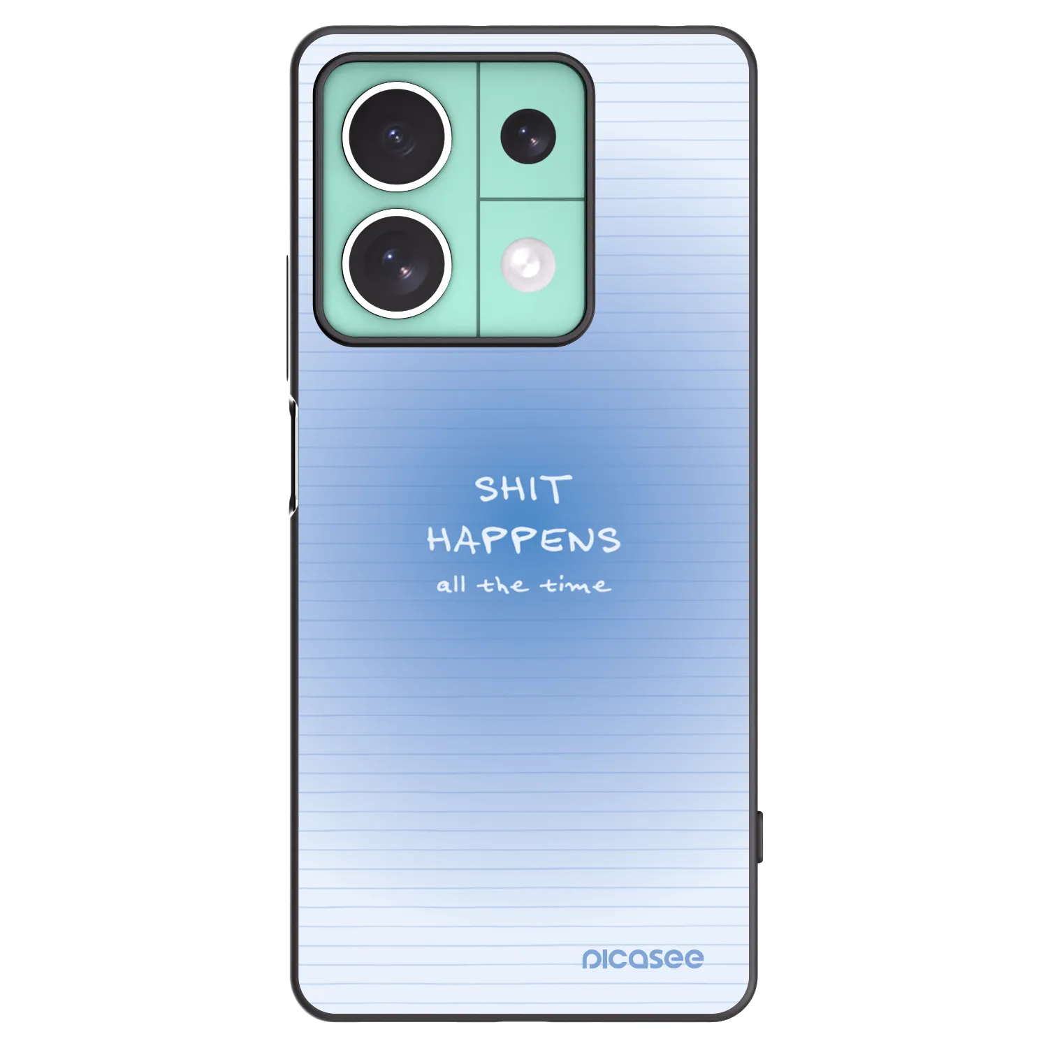 Picasee silikonowe czarne etui na Xiaomi Redmi Note 13 5G - Oops Memo