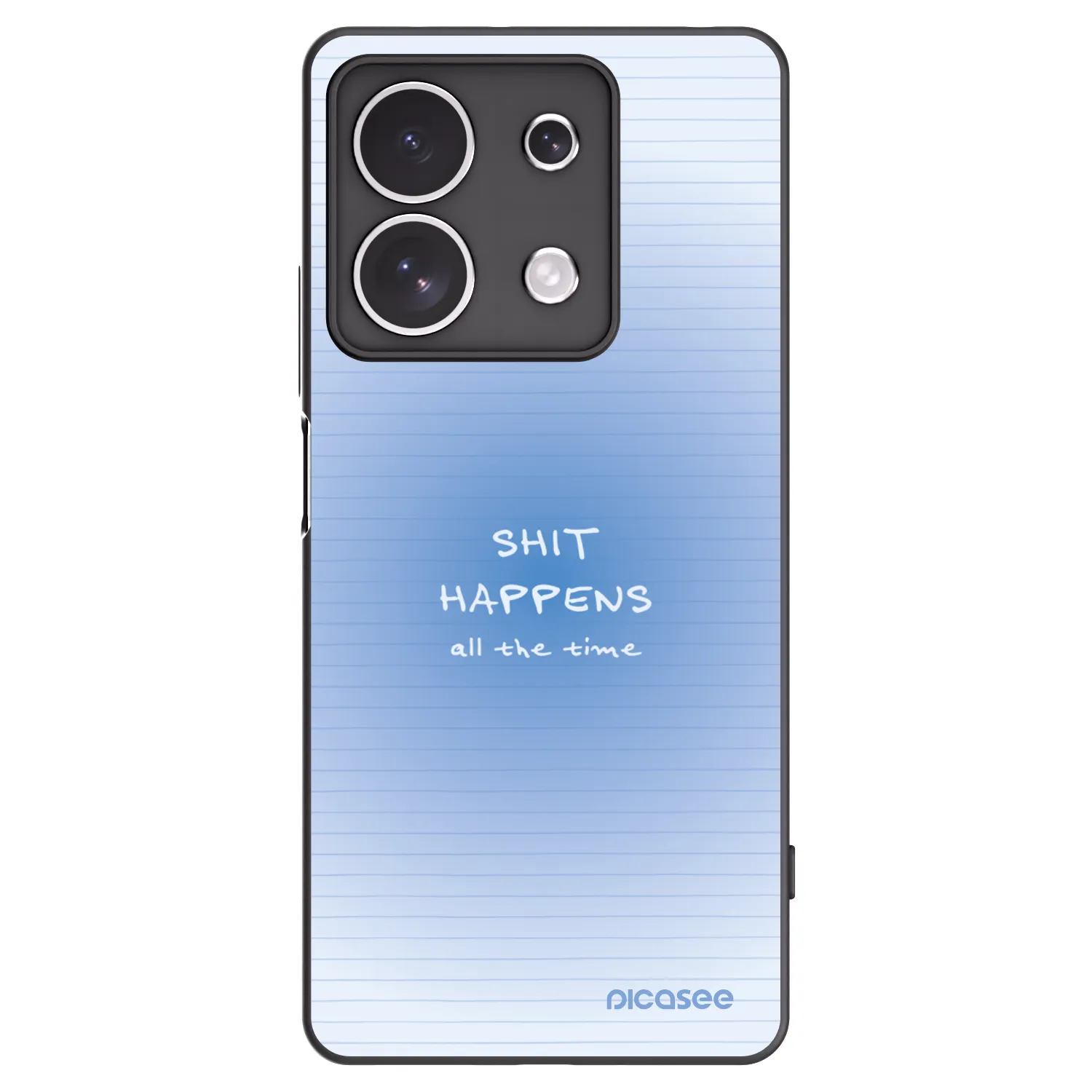 Picasee silikonowe czarne etui na Xiaomi Redmi Note 13 4G - Oops Memo