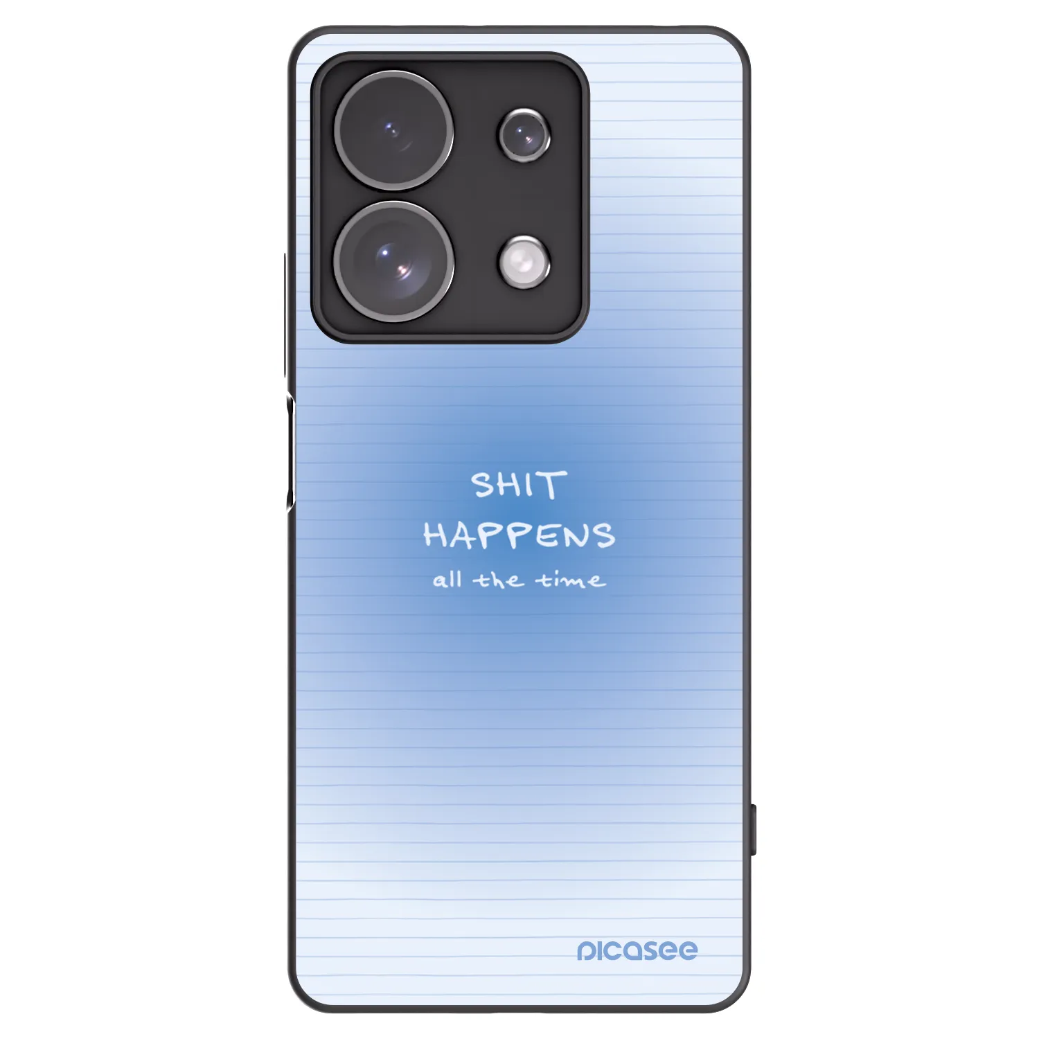 Picasee silikonowe czarne etui na Xiaomi Redmi Note 13 Pro 4G - Oops Memo