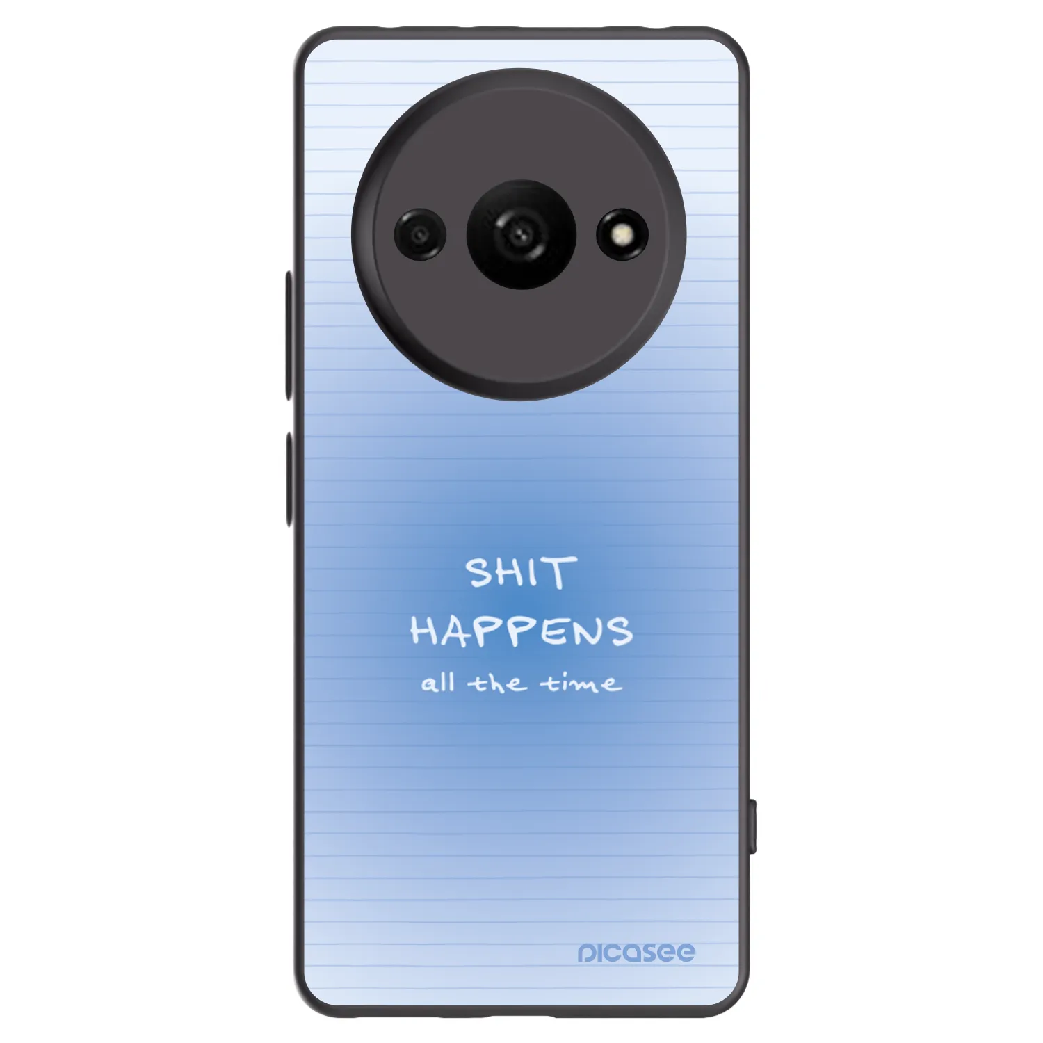 Picasee silikonowe czarne etui na Xiaomi Redmi A3 - Oops Memo
