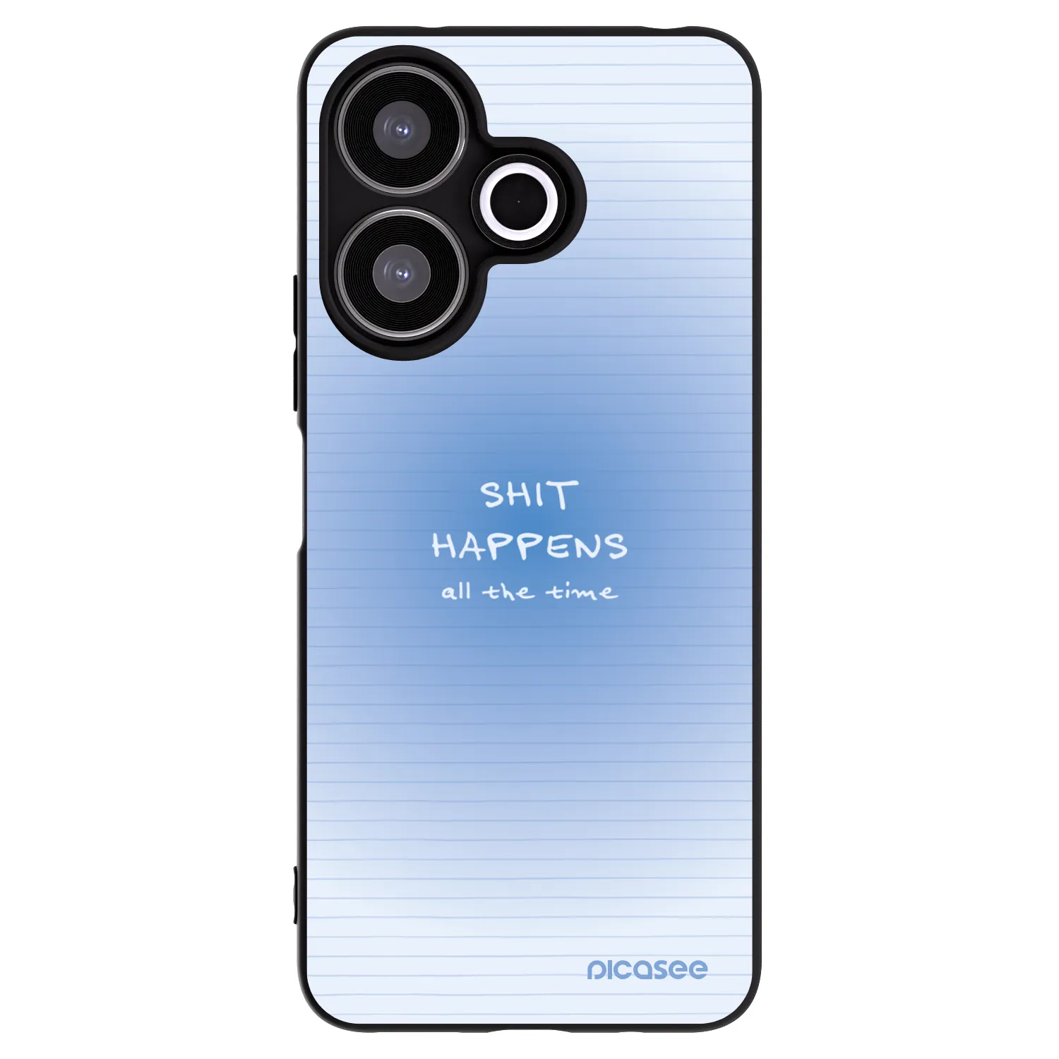 Picasee silikonowe czarne etui na Xiaomi Redmi 13 4G - Oops Memo