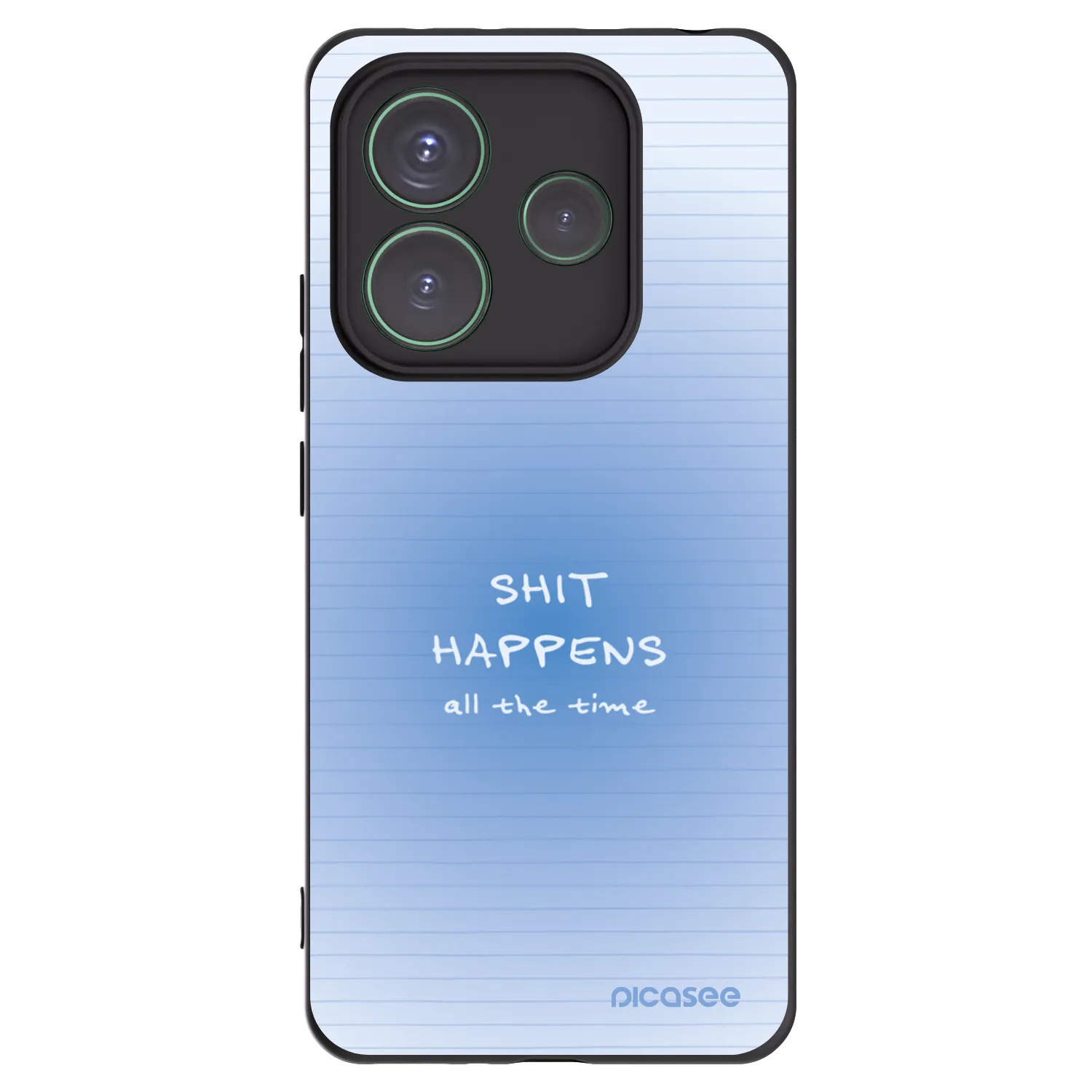 Picasee silikonowe czarne etui na Xiaomi Redmi Note 14 5G - Oops Memo
