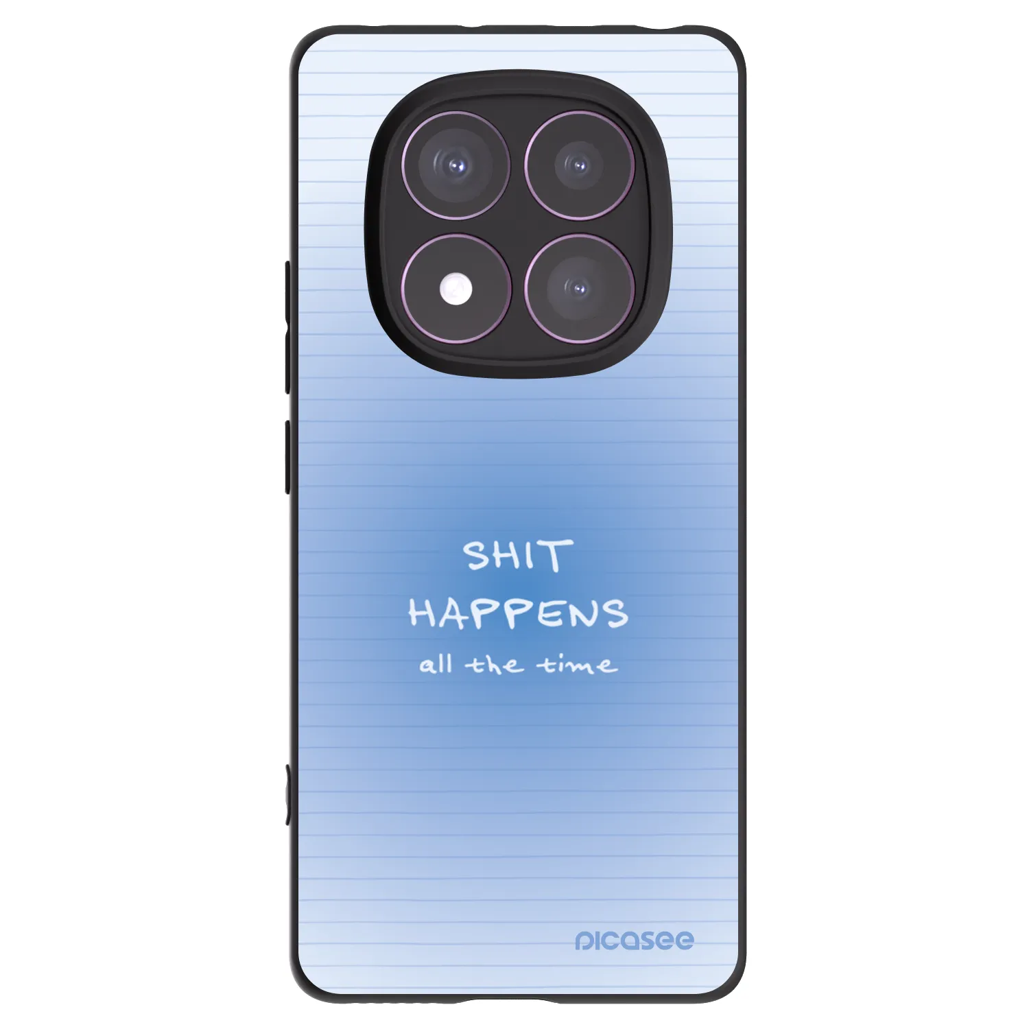 Picasee silikonowe czarne etui na Xiaomi Redmi Note 14 Pro 4G - Oops Memo