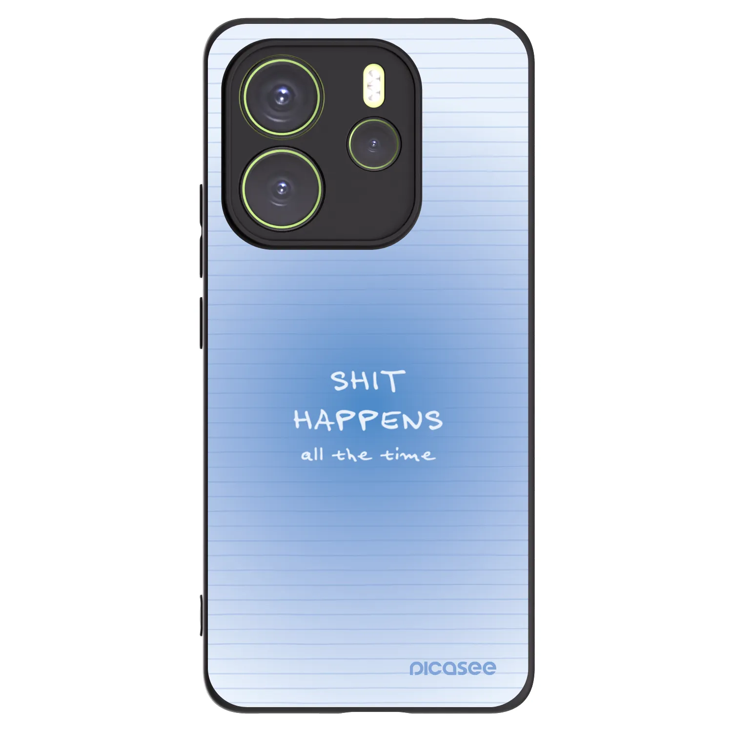 Picasee silikonowe czarne etui na Xiaomi Redmi Note 14 4G - Oops Memo