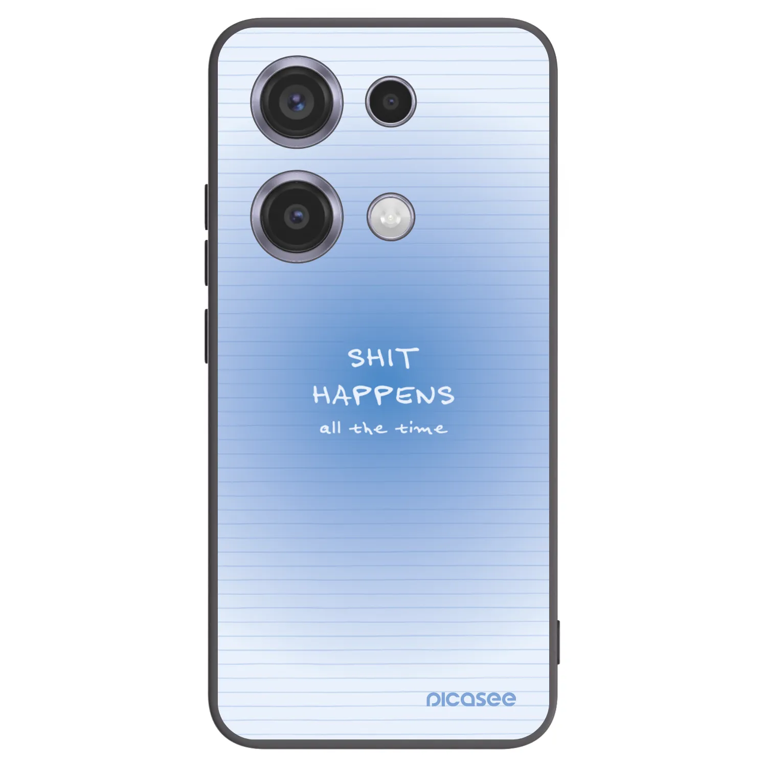 Picasee silikonowe czarne etui na Xiaomi Redmi Note 14S - Oops Memo