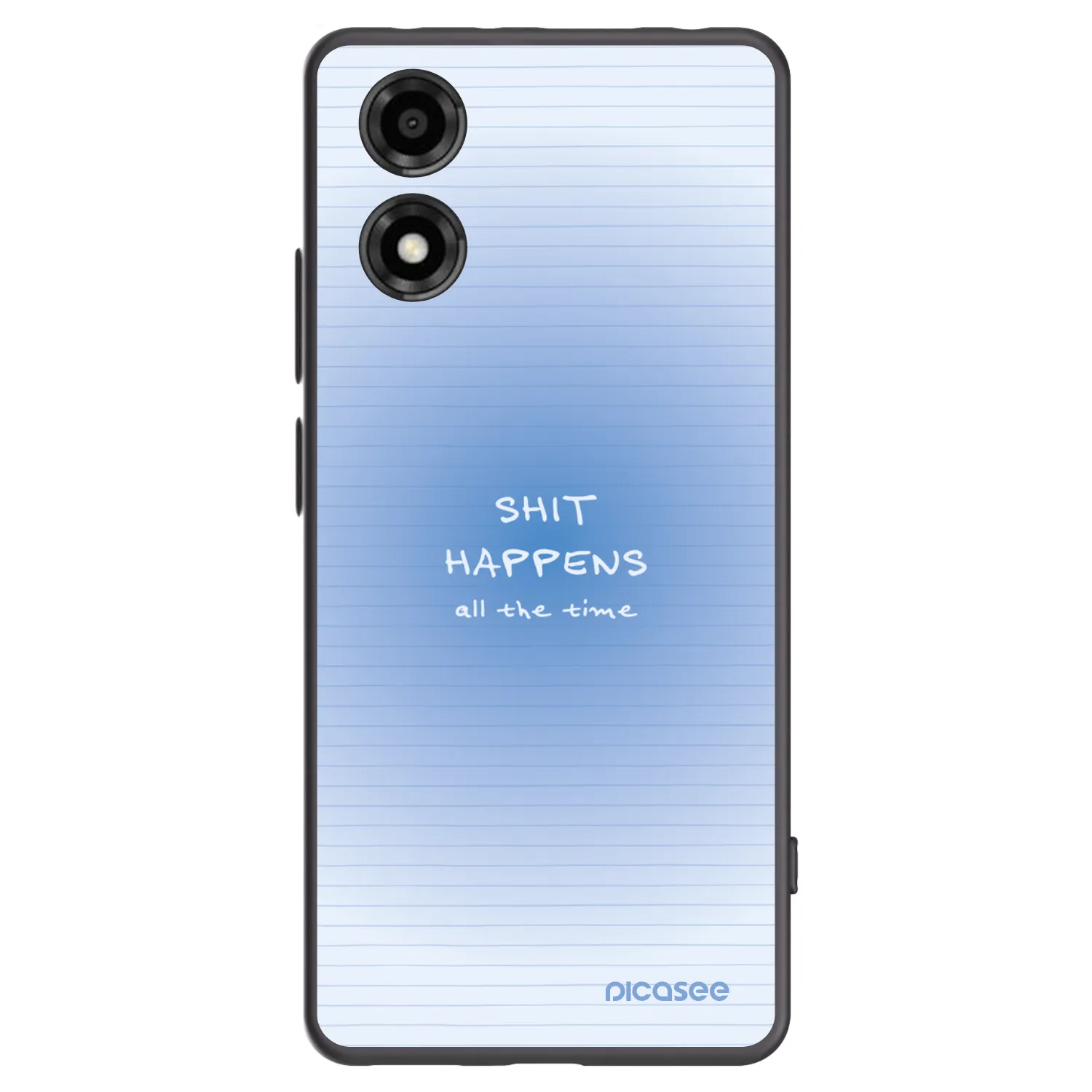 Picasee silikonowe czarne etui na Motorola Moto E14 - Oops Memo