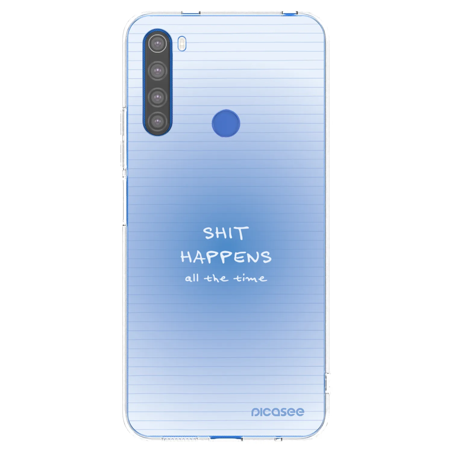 Picasee silikonowe przeźroczyste etui na Xiaomi Redmi Note 8T - Oops Memo
