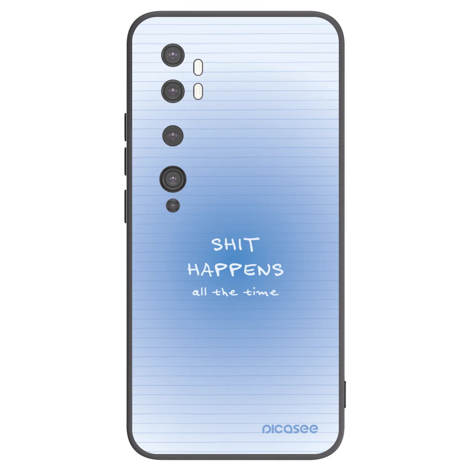 Picasee silikonowe czarne etui na Xiaomi Mi Note 10 (Pro) - Oops Memo