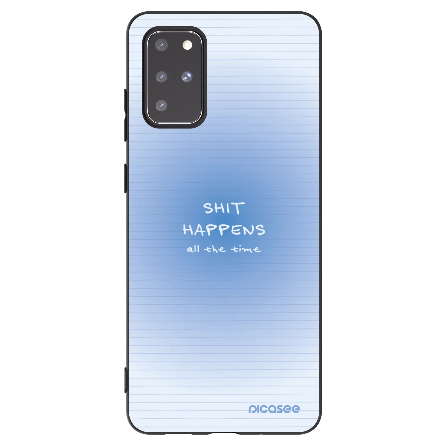 Picasee silikonowe czarne etui na Samsung Galaxy S20+ G985F - Oops Memo