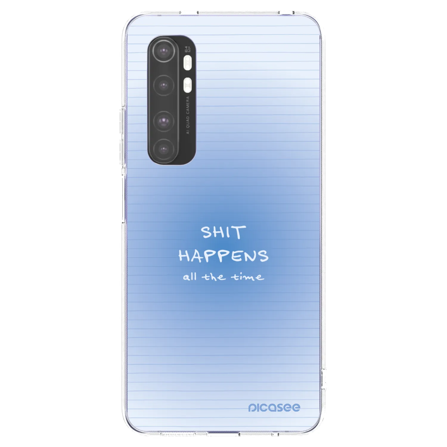 Picasee silikonowe przeźroczyste etui na Xiaomi Mi Note 10 Lite - Oops Memo