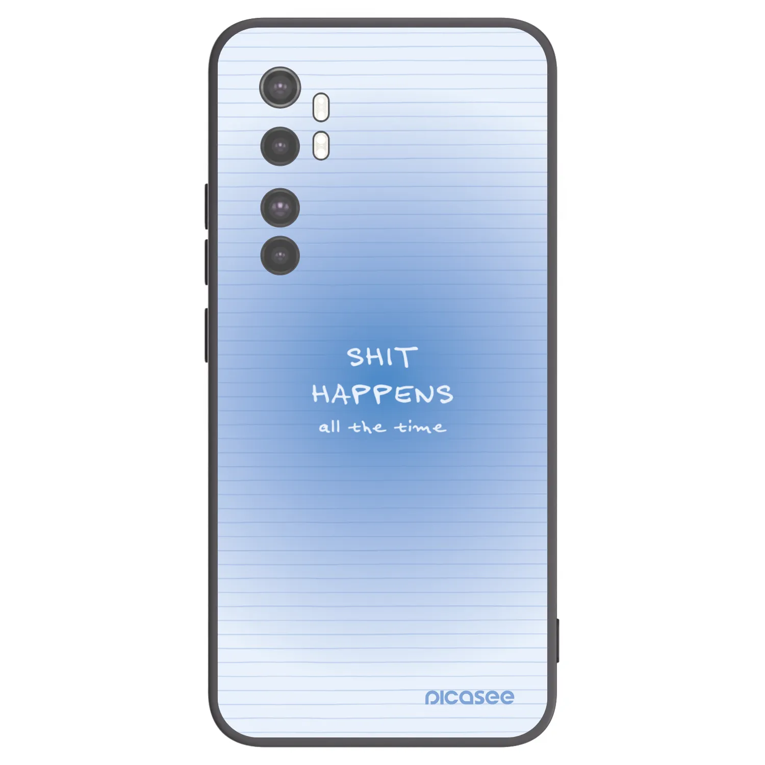 Picasee silikonowe czarne etui na Xiaomi Mi Note 10 Lite - Oops Memo