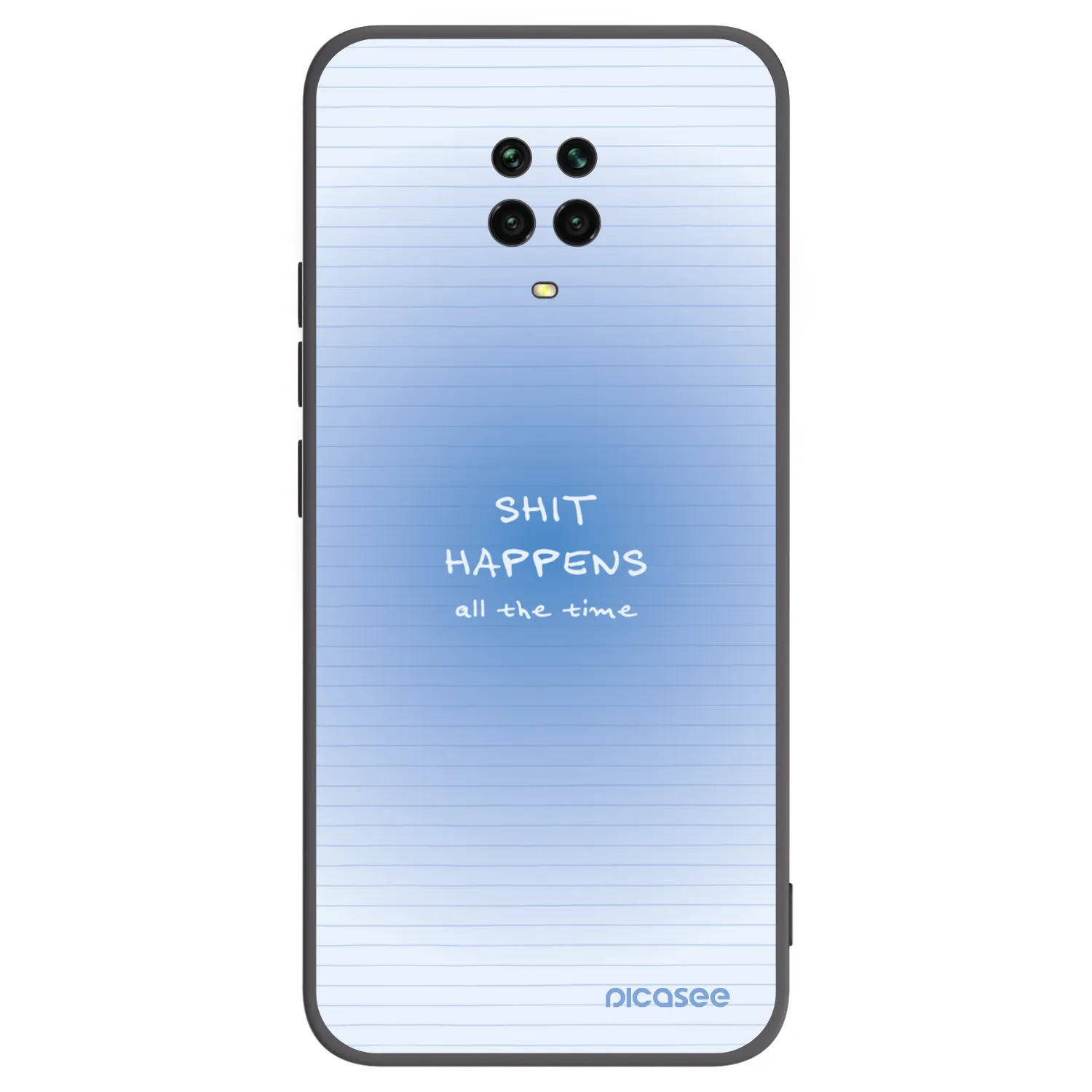 Picasee silikonowe czarne etui na Xiaomi Redmi Note 9S - Oops Memo