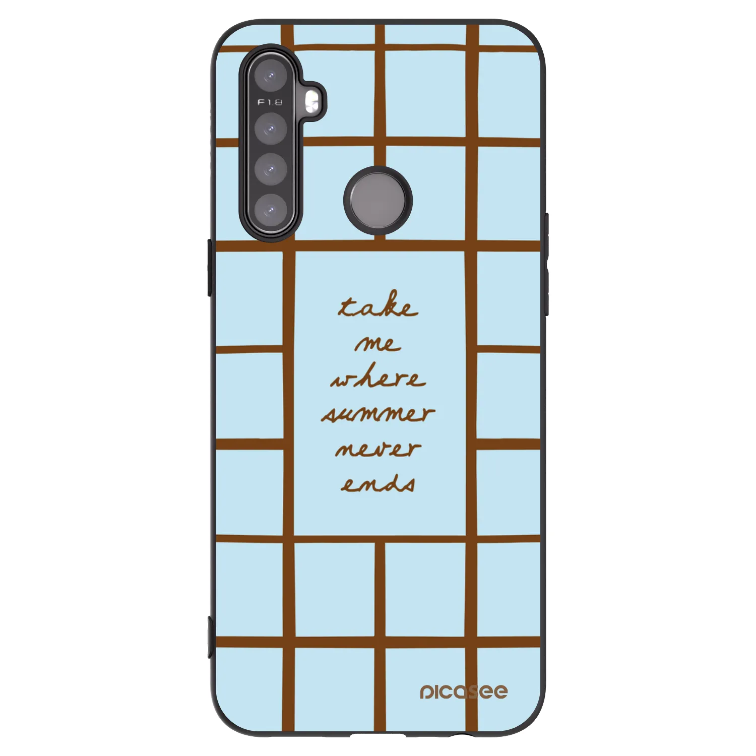 Picasee silikonowe czarne etui na Realme 5 - Shutter Season