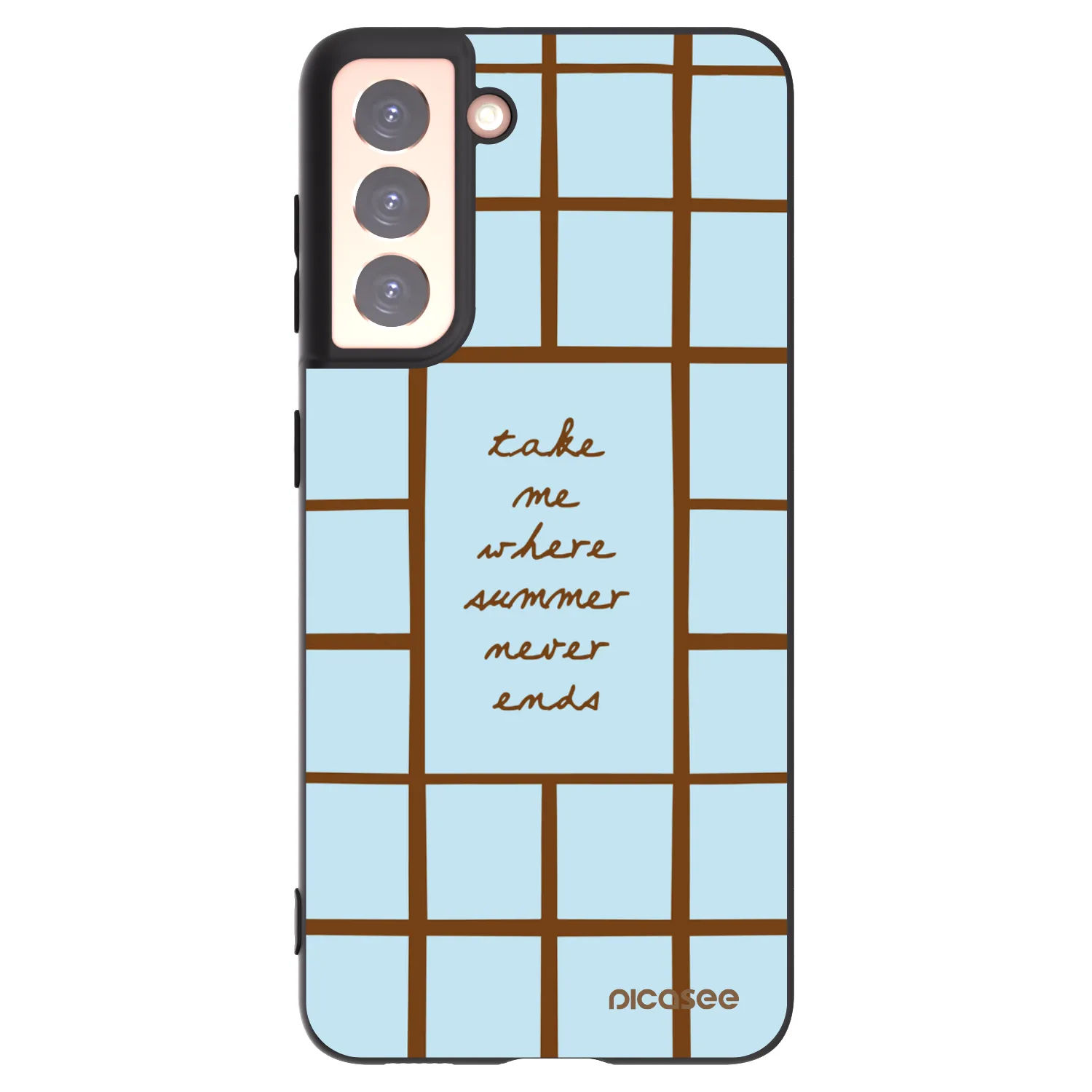 Picasee silikonowe czarne etui na Samsung Galaxy S21 5G G991B - Shutter Season