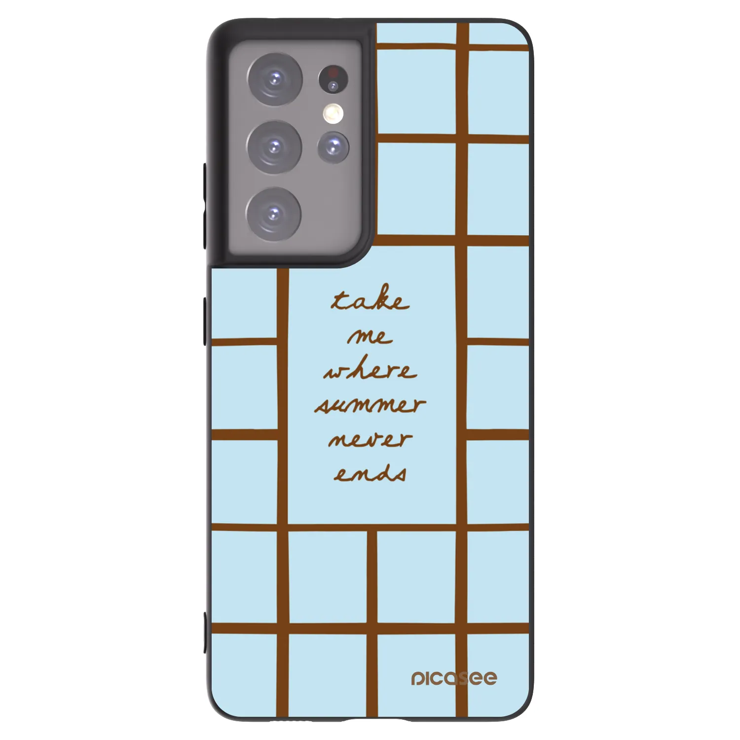 Picasee silikonowe czarne etui na Samsung Galaxy S21 Ultra 5G G998B - Shutter Season