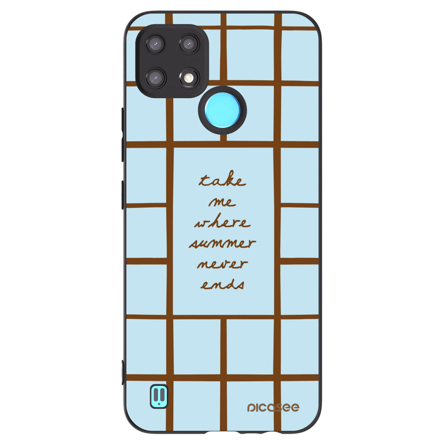 Picasee silikonowe czarne etui na Realme C21 - Shutter Season