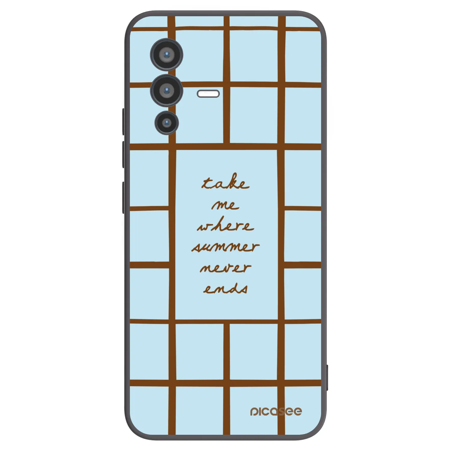 Picasee silikonowe czarne etui na Vivo V23 5G - Shutter Season