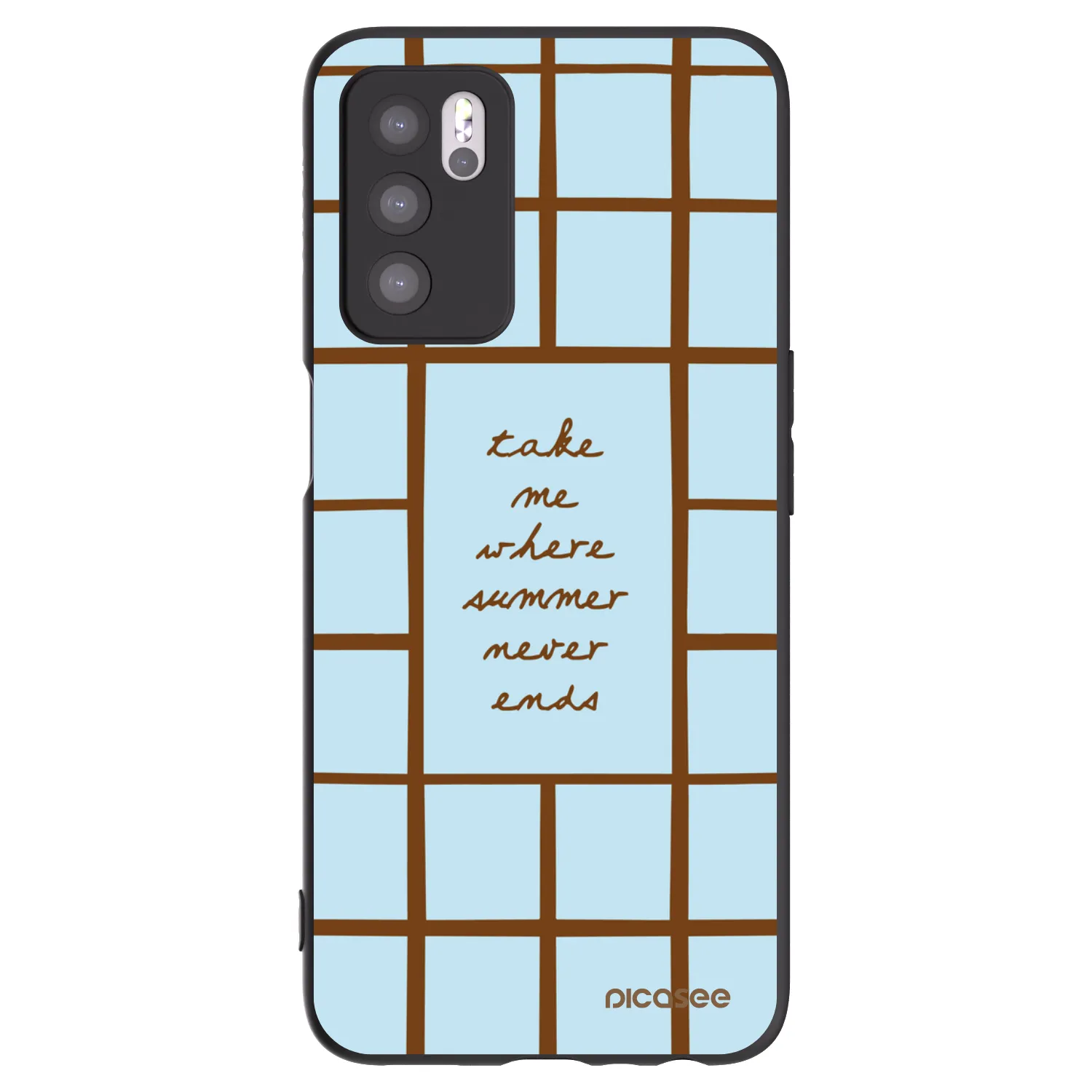 Picasee silikonowe czarne etui na OPPO A16 - Shutter Season