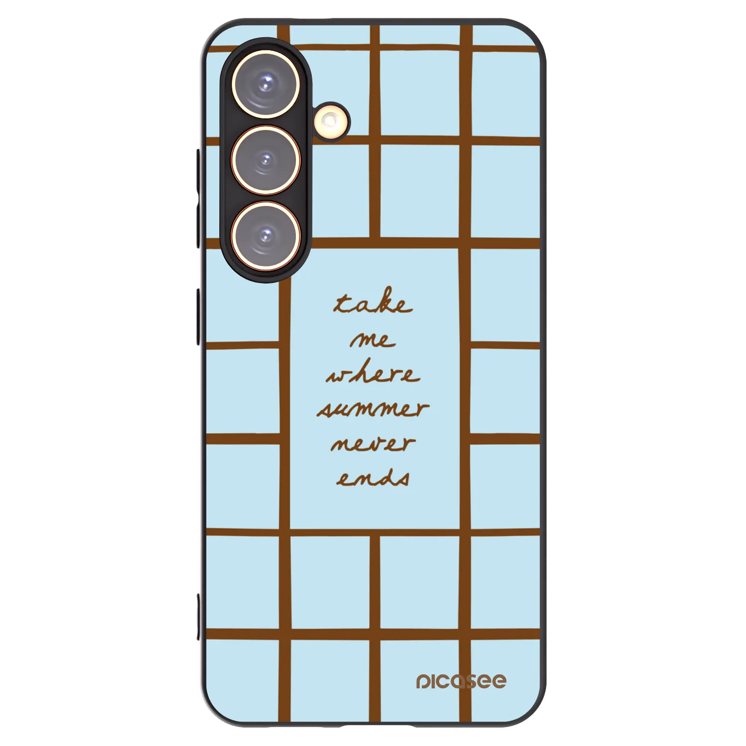 Picasee silikonowe czarne etui na Samsung Galaxy S24 S921B 5G - Shutter Season