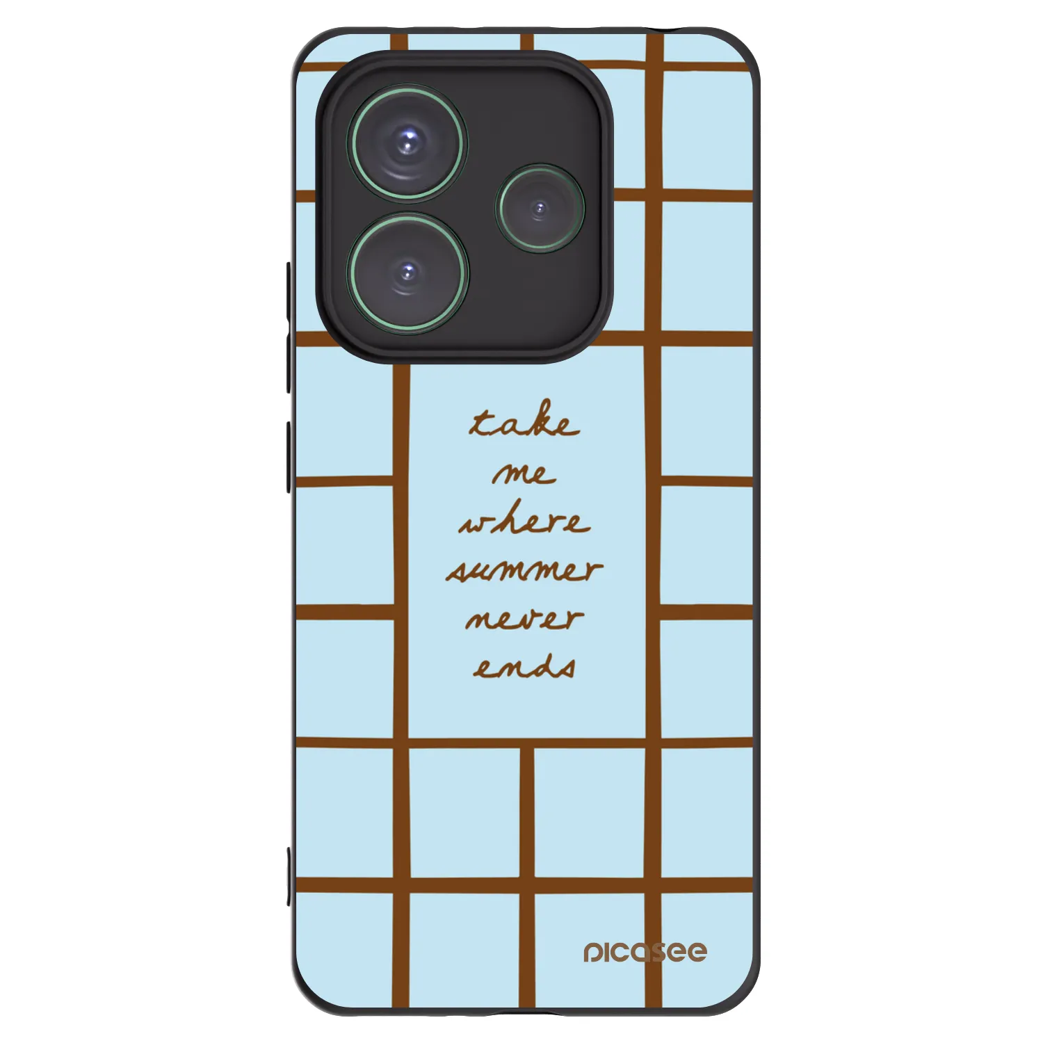 Picasee silikonowe czarne etui na Xiaomi Redmi Note 14 5G - Shutter Season
