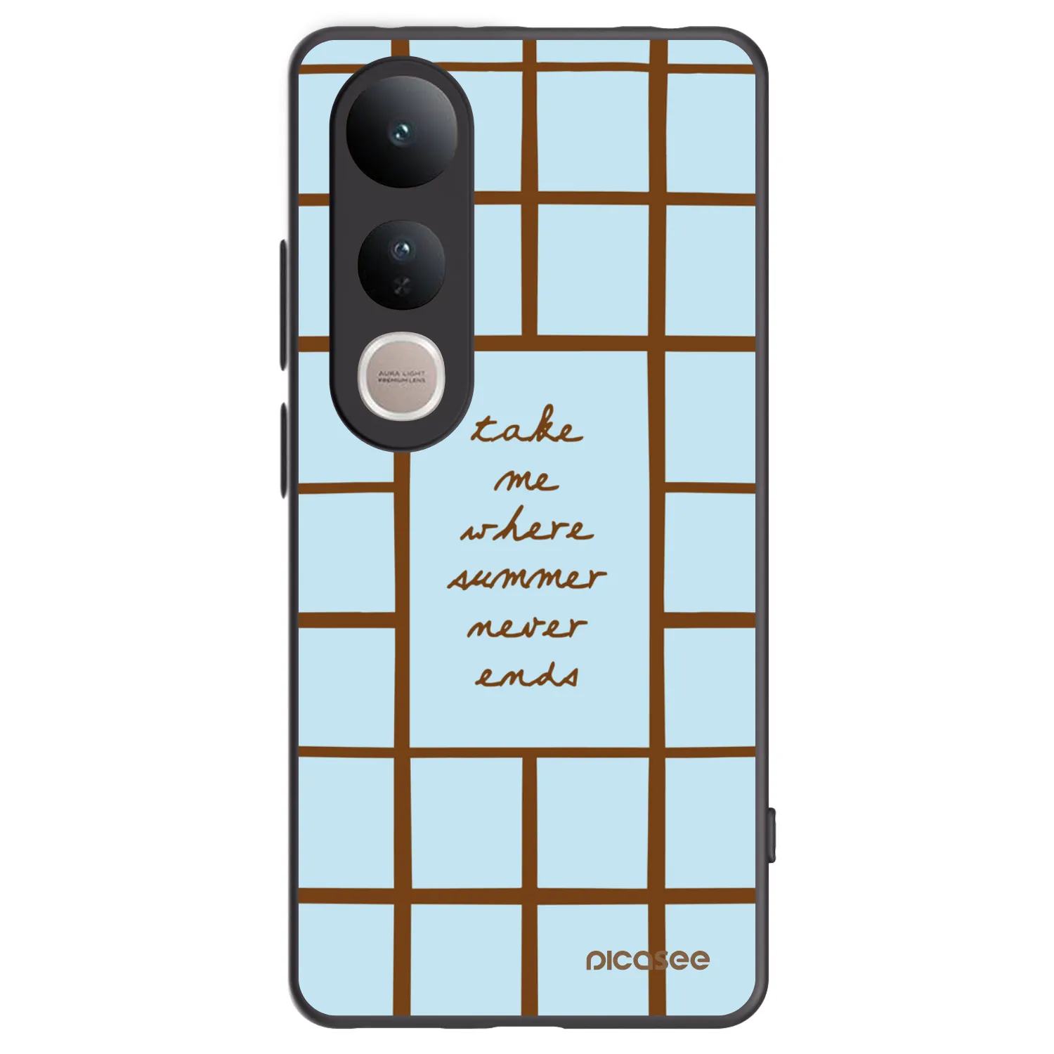 Picasee silikonowe czarne etui na Vivo V50 Lite 5G - Shutter Season