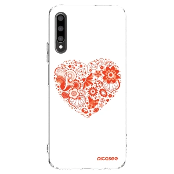 Picasee silikonowe przeźroczyste etui na Honor 9X Pro - Big heart