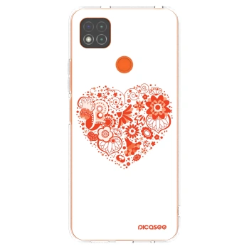 Picasee silikonowe przeźroczyste etui na Xiaomi Redmi 9C - Big heart