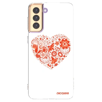 Picasee silikonowe przeźroczyste etui na Samsung Galaxy S21+ 5G G996F - Big heart