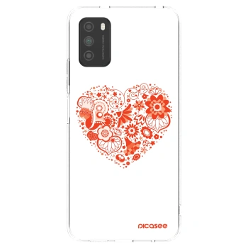 Picasee silikonowe przeźroczyste etui na Xiaomi Poco M3 - Big heart