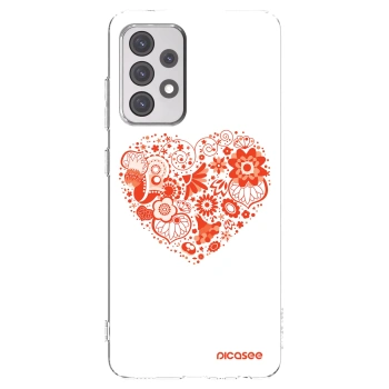 Picasee silikonowe przeźroczyste etui na Samsung Galaxy A52 5G A525F - Big heart