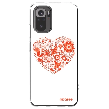 Picasee silikonowe przeźroczyste etui na Xiaomi Redmi Note 10S - Big heart