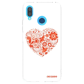 Picasee silikonowe przeźroczyste etui na Huawei P20 Lite - Big heart
