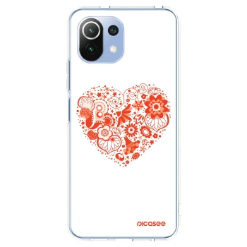Picasee silikonowe przeźroczyste etui na Xiaomi Mi 11 Lite - Big heart