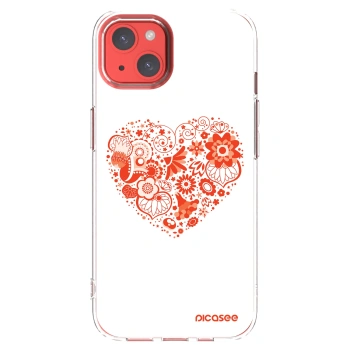 Picasee silikonowe przeźroczyste etui na Apple iPhone 13 - Big heart