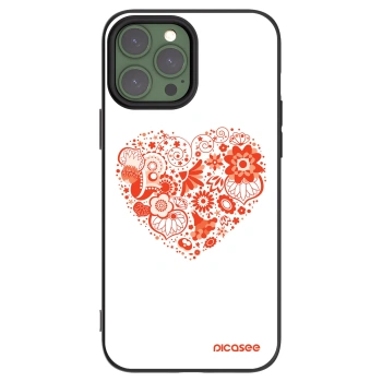 Picasee silikonowe czarne etui na Apple iPhone 13 Pro Max - Big heart