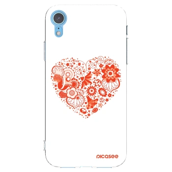 Picasee silikonowe przeźroczyste etui na Apple iPhone XR - Big heart