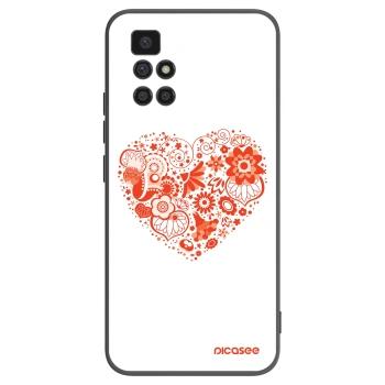 Picasee silikonowe czarne etui na Xiaomi Redmi 10 - Big heart