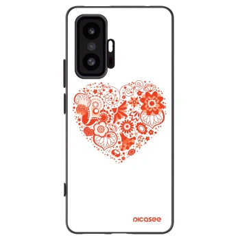 Picasee silikonowe czarne etui na Xiaomi 11T - Big heart
