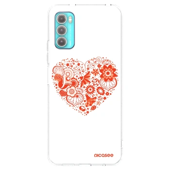 Picasee silikonowe przeźroczyste etui na Motorola Moto G60 - Big heart